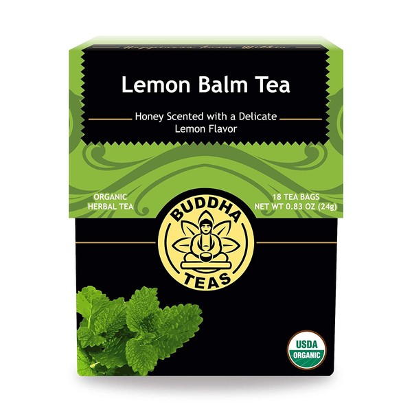Buddha Teas Organic Lemon Balm Tea | 18 Tea Bags | No Caffeine