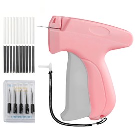 Sessa Micro Stitch Gun – Mini Tagging Gun for Clothes, Fabric, Upholstery & DIY Crafts – Includes Extra 5 Needles & Black and White Colours Fasteners – Lightweight, Durable & Easy to Use (Pink)
