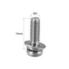 sourcing map M4 x 14mm Stainless Steel Phillips Pan Head