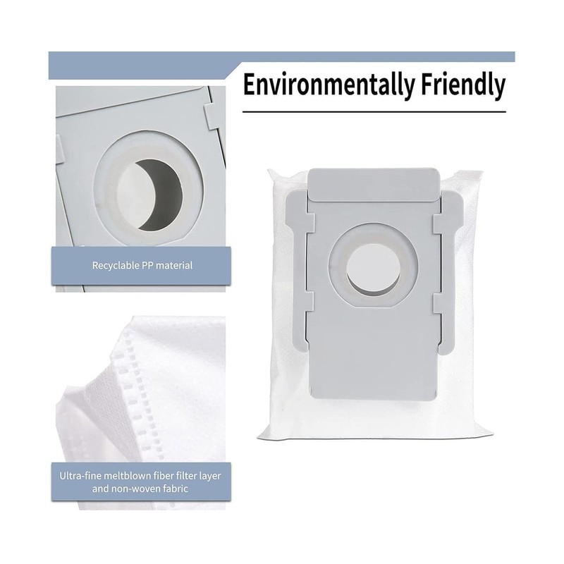 12 Packs Eco-Friendly Disposal Vacuum Dust Bags for iRobot Roomba