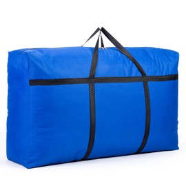 YiMiLiu 180L Extra Large Storage Bag Waterproof Luggage Bag Heavy Duty Moving Bag (blue)
