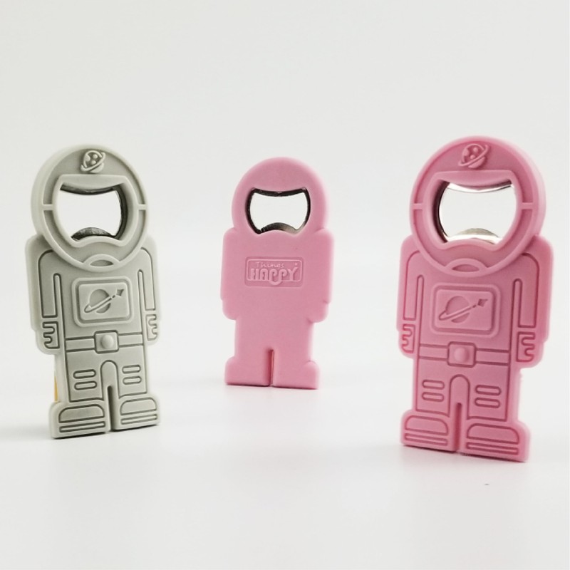 RADIXIUM Astronaut Bottle Opener - Space-Themed Metal and Silicone Tool,
