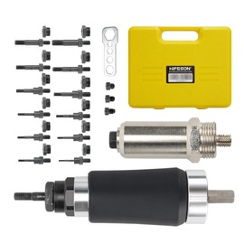 HIFESON Rivet Nut Tool, Electric Drill Adapter Rivet & Rivet nut Two Functions Rivnut Tool Kit,Including 12 Rivet Nut Mandrels and 4 Rivet Heads