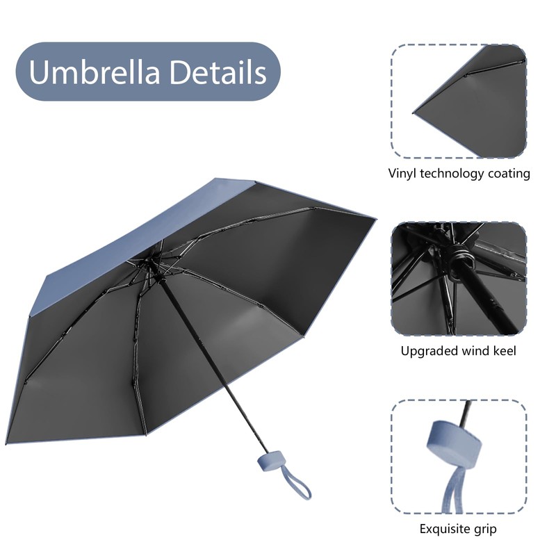 Sykerout Umbrella, Mini Umbrella, Pocket Umbrella, Compact Umbrella, Mini Foldable