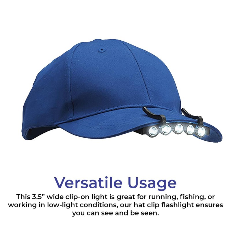 SAGEFINDS LED Clip On Cap Visor Light, Hands-Free Ball Cap