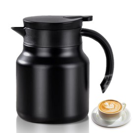 Thermal Coffee Pot, 1000 ml Thermos Flask with Tea Strainer, Stainless Steel Double Layer Vacuum Insulated Hot and Cold Dual Use for Home, Home, Camping, Travel