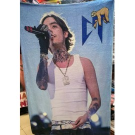 B&S Frazada Cobija Artista Natanael Cano Azul Claro