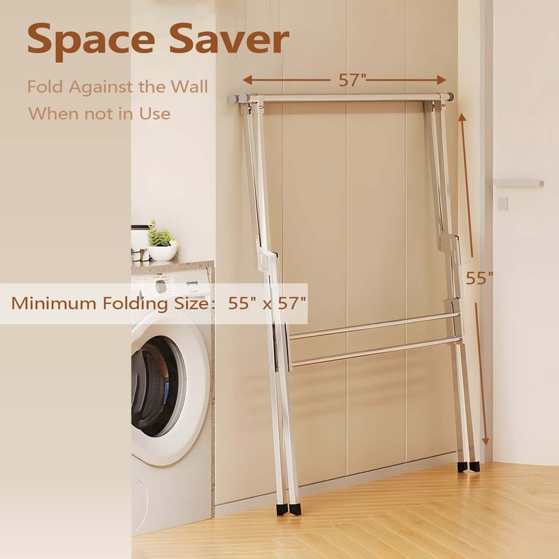 JAUREE Clothes Drying Rack 2 Tiers, Heavy Duty Drying Rack