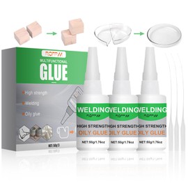ROFPM Oily Glue Welding High-Strength 150ml, Universal Super Glue Multipurpose for Shoe, Wood, Metal, Plastic, Ceramic,Glass (50ml*3)