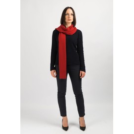 DALLE PIANE CASHMERE - Scarf 100% cashmere - Made in Italy - Woman/Man, Color: Red, One size
