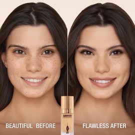 Charlotte Tilbury Airbrush Flawless Matte Foundation - Full Coverage Liquid Makeup with a Natural-Matte Finish - Smoothes & Blurs Pores - Waterproof & Transfer Resistant - 6 Neutral