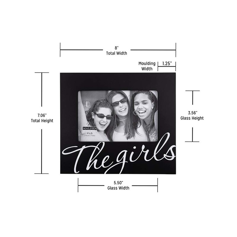 Malden International Designs The Girls in Cursive Words Picture Frame,
