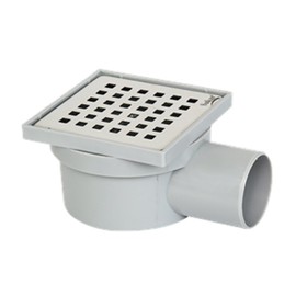 Floor Drain Shower Drain 100 x 100 mm Diameter 50 Stainless Steel Grate