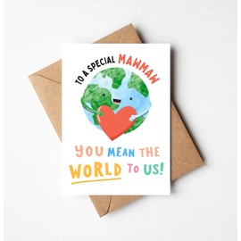 OwingsDesignsPerfect To A Special Mawmaw You Mean The World To Us Card - Cute Happy Birthday Card For Mawmaw - I Love You Card - Greeting Card For Mother's Day - Birthday - Anniversary - Holiday