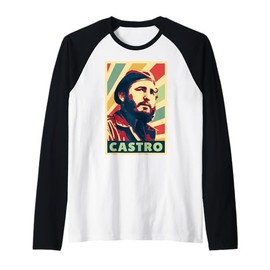 Fidel Castro Vintage Colours Raglan Baseball Tee