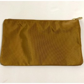 ORIGINS Golden Brown Beauty Makeup Bag Cosmetic Case Zip Pouch 10”x6”