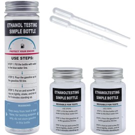 E85 Tester Kit, Reusable Ethanol Test Kit, Wide Mouth Fuel Test Bottle, Gasoline Super Content Tester Include Dropper (3 Pack)