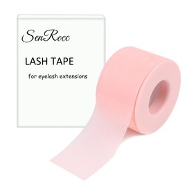 Lash Tape for Eyelash Extensions Eyelash Tape Silicone Gel Sensitive lash Extension Tape Pain-Free Removal Breathable Micro-Porous Eyelash Extension Tape (1 Roll Pink L)