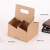 Takelablaze 4 Cups Drink Carrier with Handle 10Pcs Disposable Cardboard
