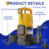 Acquaer 1HP Utility Pump 4345GPH Submersible Sump Pump with Automatic