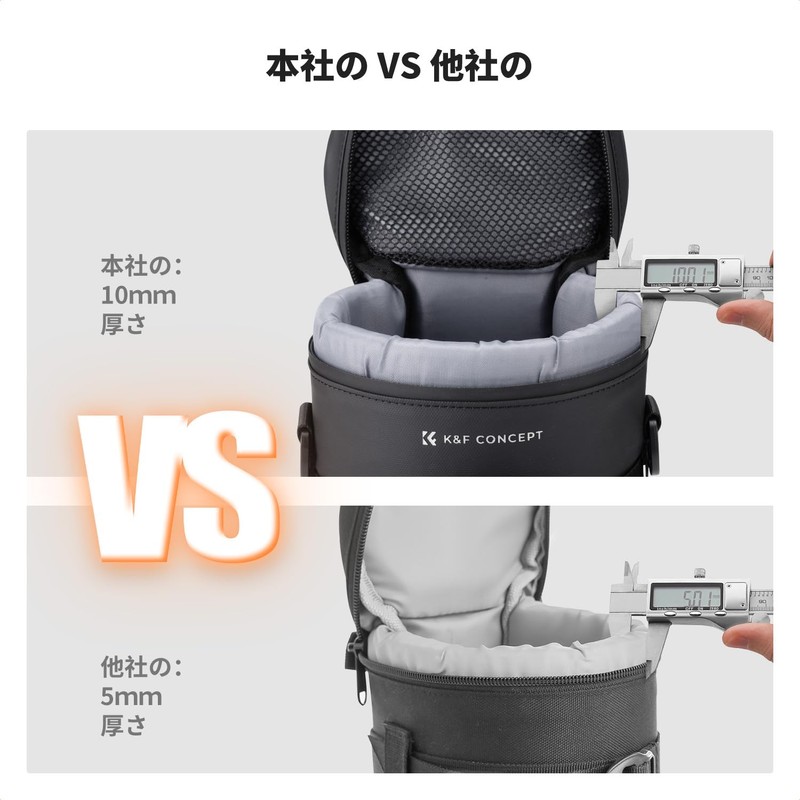 K&F Concept Camera Lens Case, Lens Pouch, SLR Lens Case,