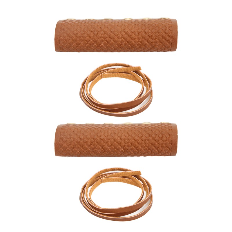 Motorcycle Hand Grip Cover Fiber Simulated Leather Anti Slip Retro