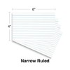 Staples 4" x 6" Index Cards, Lined, White, 100/Pack (ST51001)