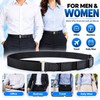 Black Adjustable Elastic Shirt Stay Belt for Men and Women,