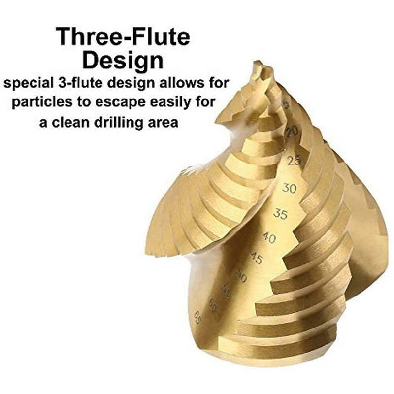 LESOLEIL Step Drill 6-65 mm HSS Taper Drill Bit Metal