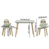Modern Kids Table Chair Set 2 Sloth Chairs MDF Toddler