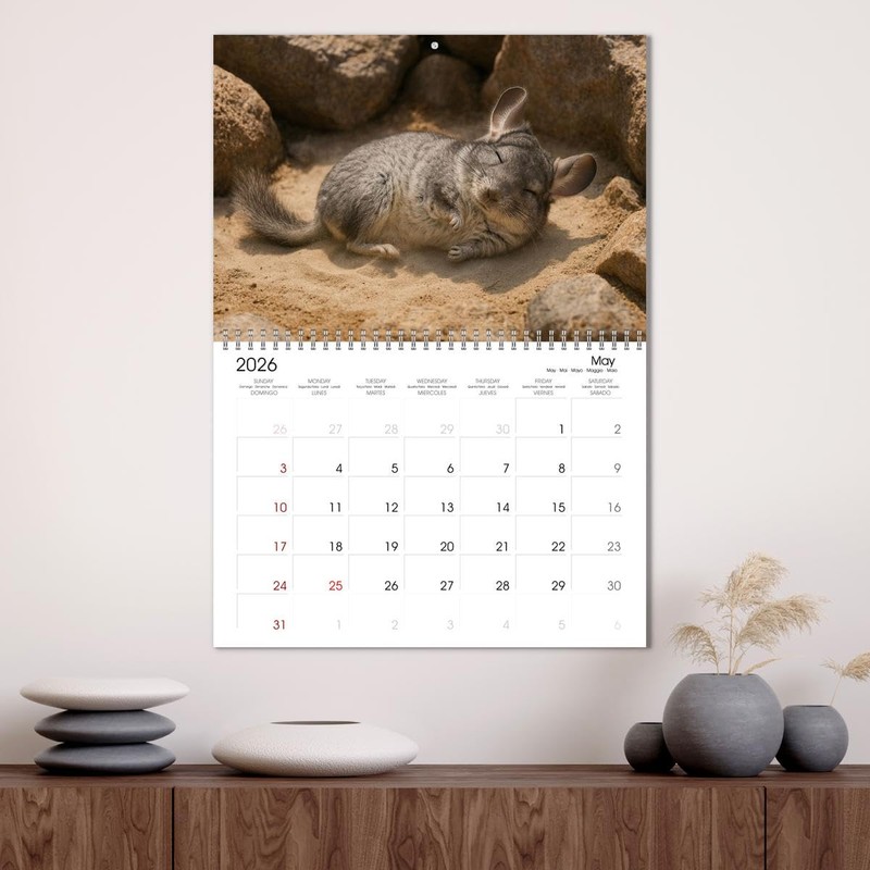 Irresistible Chinchillas (Monthly Wall Calendar 2026 16.5" x 23.4" (open)),