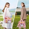 Clear Lunch Bag 10-Can with Adjustable Shoulder Strap for Women/Men,