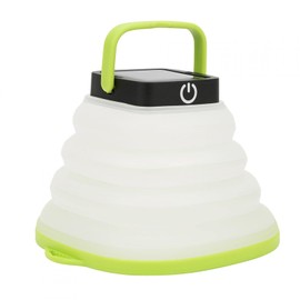 Cikonielf LED Solar Camping Lantern Foldable Portable LED Camping Lamp IP65 Waterproof USB Camping Light for Fishing Outdoor Camping (Green Frame)