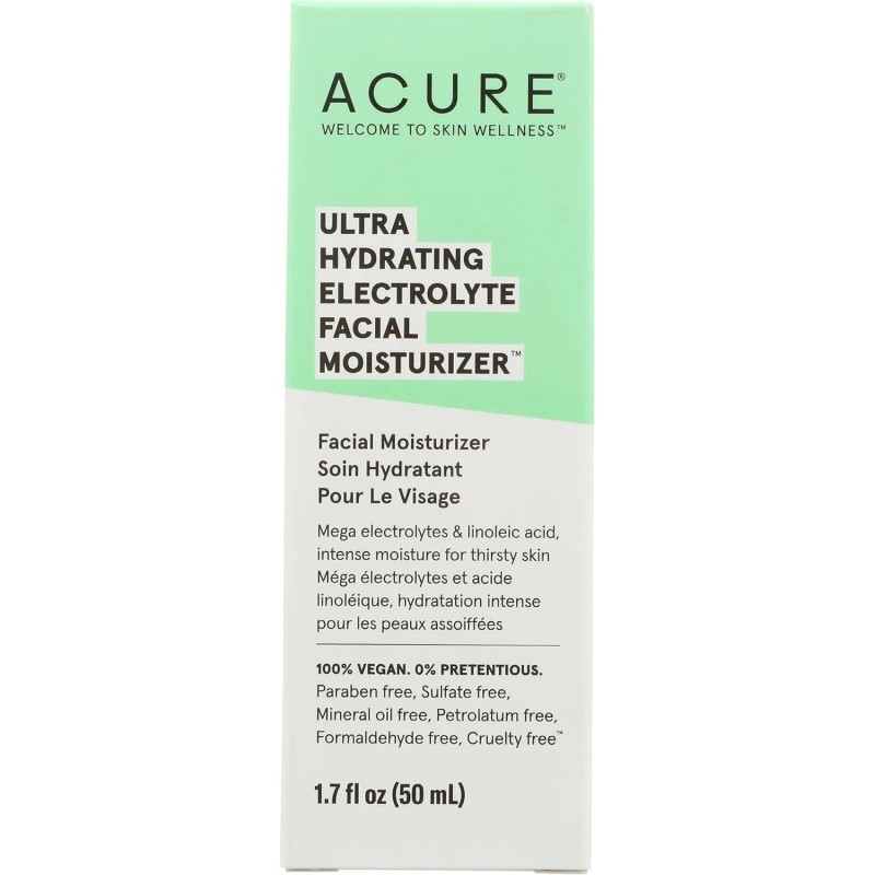 Acure Ultra Hydrating Electrolyte Facial Moisturizer 1.7 fl oz New