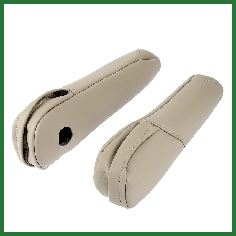 Motoforti Pair Microfiber Leather Car Front Seat Armrest Cover Replacement