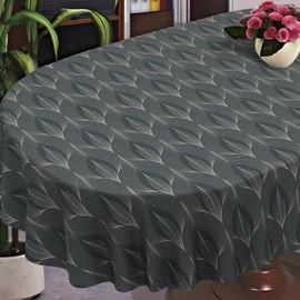 uwdfnwuif Geometrical Oval Tablecloth Farmhouse 54"x72" Waterproof Table Cloth Washable Fabric Table Cover for Indoor/Outdoor Home Kitchen Dinner Decor