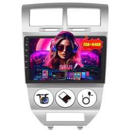 Inefala [2+64G] Car Stereo for Dodge Caliber 2006 2007 2008 2009 2010 2011 2012 with Wireless Carplay Android Auto, 10 Inch HD Touchscreen with GPS WiFi Bluetooth FM/RDS Radio EQ SWC 26UI