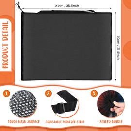 6 Bolsas de Malla Extragrandes Bolsa para Pelotas Deportivas con Correa Ajustable para Hombro Bolsa de Fútbol con Cordón Bolsa de Red de Almacenamiento de Equipo Deportivo, 35.4 x 27.5 Pulgadas (6)