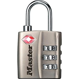 Master Lock 4680DNKL Nickle Finish TSA-Accepted Luggage Padlocks