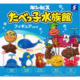 Ginbis Tabekko Aquarium Figure Vol. 2, Set of 5 Types (Full Complete), Gacha Gacha Capsule Toy