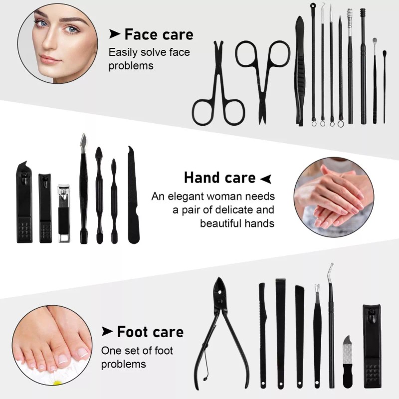 Dokpav Manicura Y Pedicura Kit 26pcs Set Manicura Kit Cortauñas