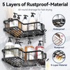 YASONIC Shower Caddy Corner, 3-Pack Adhesive Rustproof Stainless Steel Shower