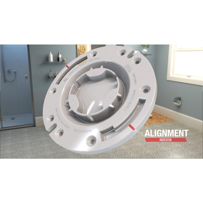Oatey 43585 Spigot Fit Closet Flange, 3 in, PVC, 3-Inch,