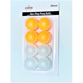 A1SONIC® 8 Table Tennis Ping Pong Ball Pack of 8 Balls, 40mm Seamless Design Recreation Table Tennis Equipment, Accessories - Great for Practice and Training
