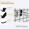 Wohegyy Gridwall Hooks 4 Inch, 50PC Stainless Steel Wall Mount