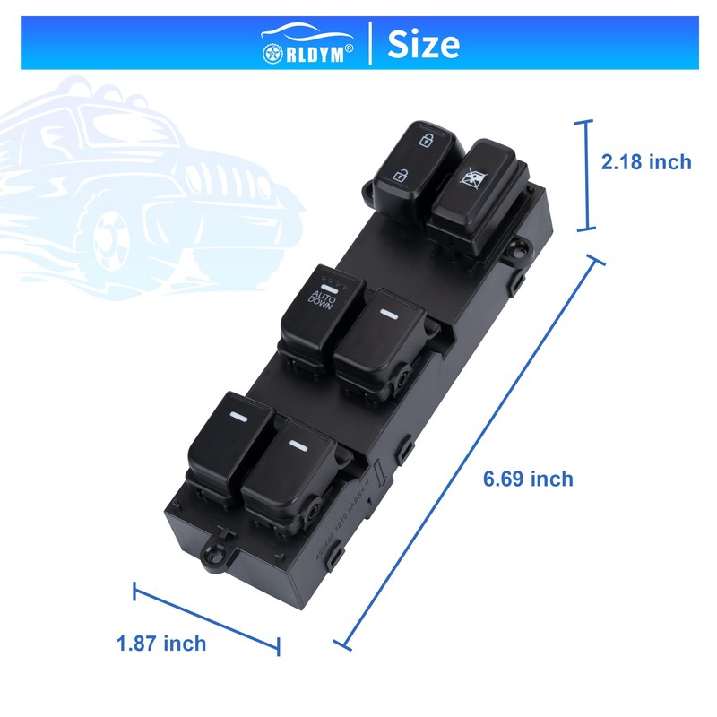 Rldym Upgrade Power Window Master Switch Left Driver Side 93570-2T500