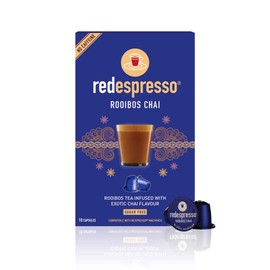 Rooibos Tea Chai - Red Espresso - South African - Pods Compatible with Nespresso machines - Vegan, Non GMO, Antioxidant, Calming (10 Pods)