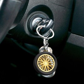 Tire Key Chain | Truck Tire Keychain With Big Wheel Keychain - Wheel Tire Rim Keychain Wheel Tyre Auto Keychain Motorcycle Car Fans Keyring