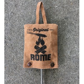 ROME Square Cast Iron Pie Iron Gift Set With Recipe Book and Canvas Pie Iron Cover, Designed For Campfire Cooking Fun