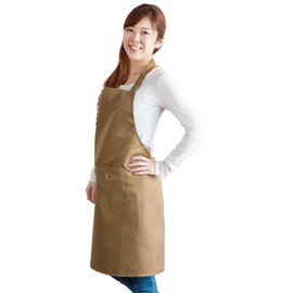 System K Apron, Neck Apron, With Pockets, Adjustable Length, Washable, Plain, Simple